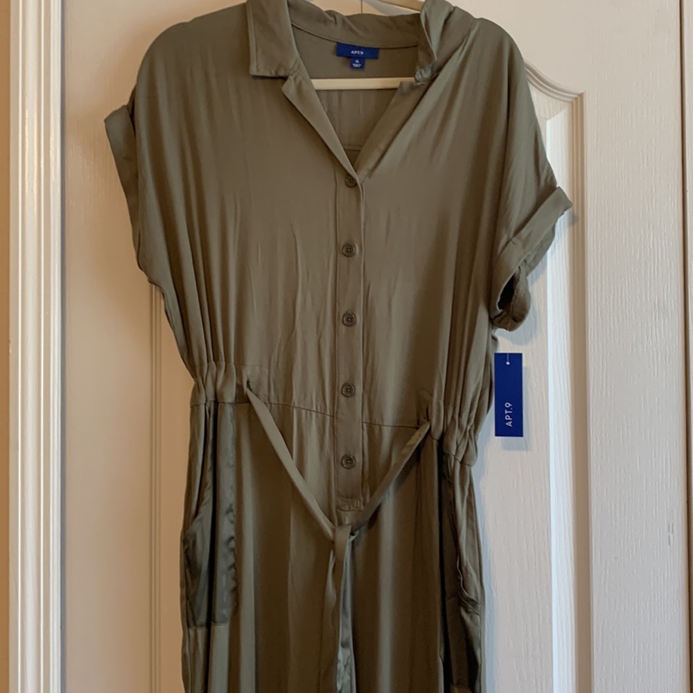 Nwt Green Jumpsuit Size Xl By Apt.9 - image 2